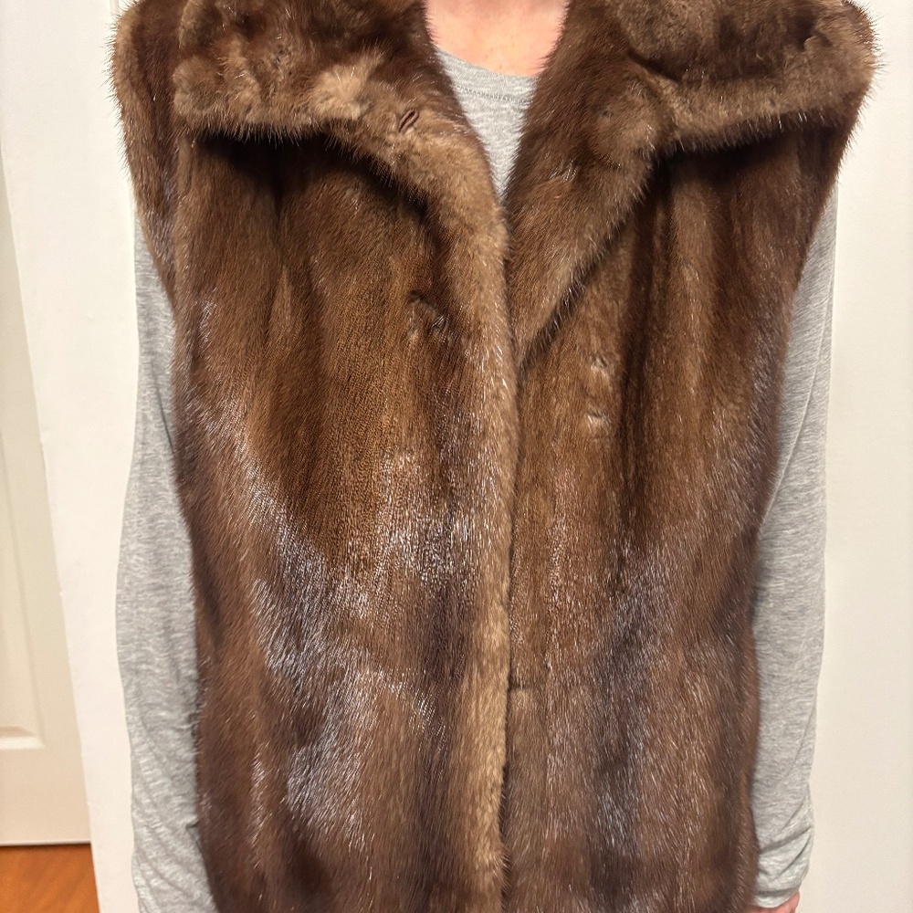 Brown Faux Fur Vest - Women's Sleeveless Coat